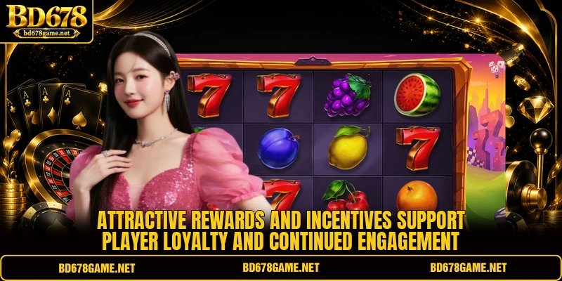 Attractive rewards and incentives support player loyalty and continued engagement